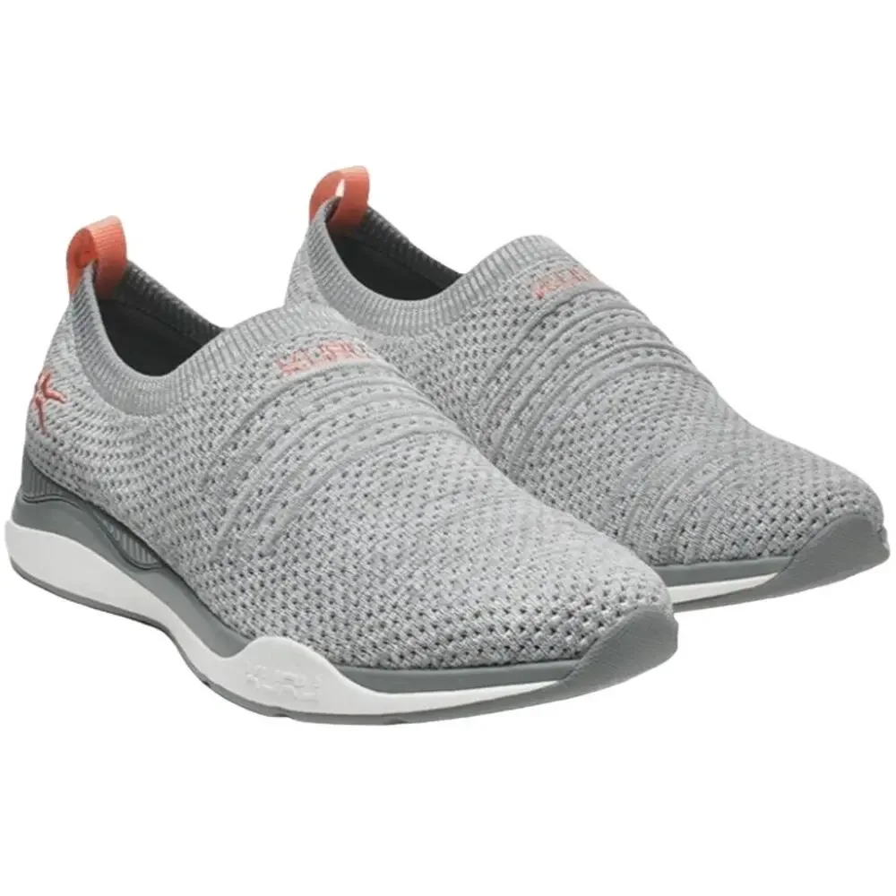 Kuru Stride Slip On Walking Shoes Sock Like Lightweight Breathable Gray 5